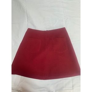 Maroon Mini Pocket Skirt